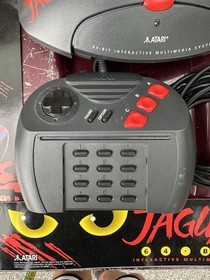Atari Jaguar Black Console With Controller + Cybermorph - Manual Poster Inserts