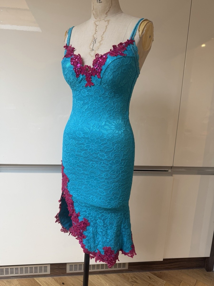 pink and blue lace dress Open Back Off the Shoulder Pink/Light Blue Lace Long Prom Dresses, Fluffy  Pink/Light Blue Tulle Formal Graduation Evening Dresses SP3373 main image 0