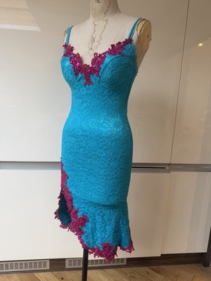 blue and pink lace dress Pink & Blue 3D Wedding Dress, Custom A-Line Disney Dress