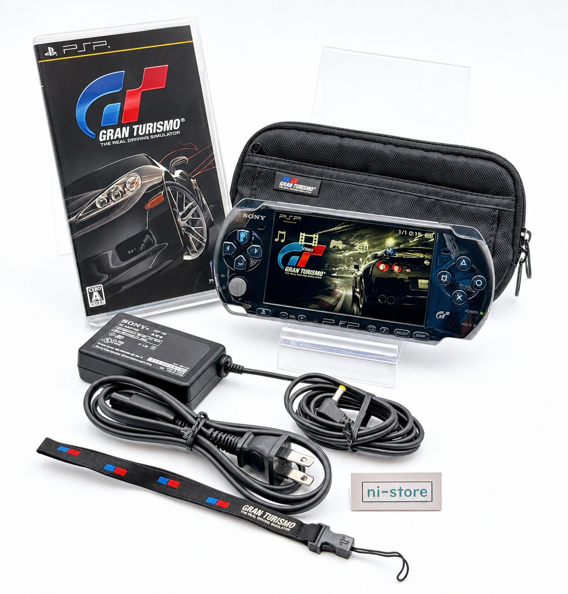 Sony PSP-3000 Console Gran Turismo Limited Region free w/Pouch etc