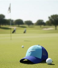 NIKE VAPOR GOLF FIEX FIT S/M PURPLE TURQUOISE HAT