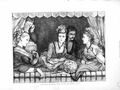 Original alter antiker Druck 1872 Christine Nilsson Drury Lane Theatre London