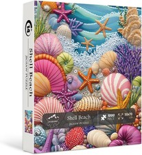 Shell Beach 1000 Pc Jigsaw Puzzle, Brand New-Sealed Box 