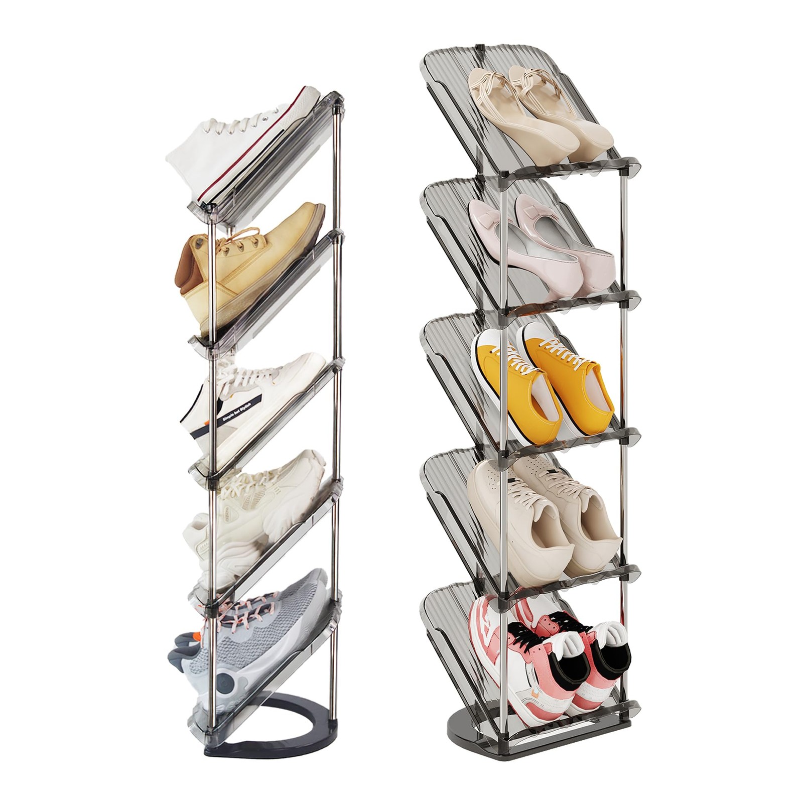 2x Scarpiera Salvaspazio Slim 5 Livelli | Organizer Famiglia Portascarpe
