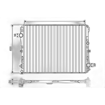 Kühler Motorkühlung 498 mm - 640 mm Alu VALEO für u.a. MB S-KLASSE
