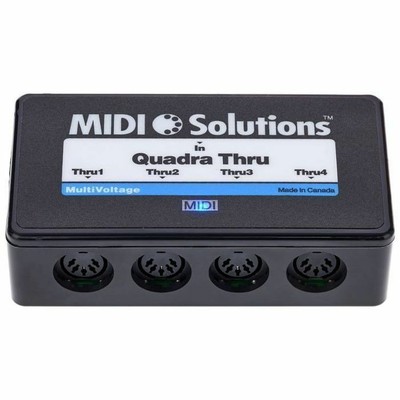 Midi Solutions Quadra Thru V2 4-Output Active Midi Thru Box