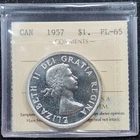 Silver 1957 Canada $1 Dollar | ICCS PL-65