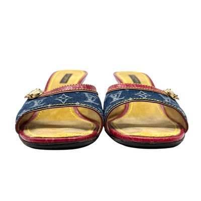 靴 Vintage Louis Vuitton Denime Sandals 37 Vintage Louis Vuitton Denime Sandals 37 LOUIS VUITTON Vintage LV