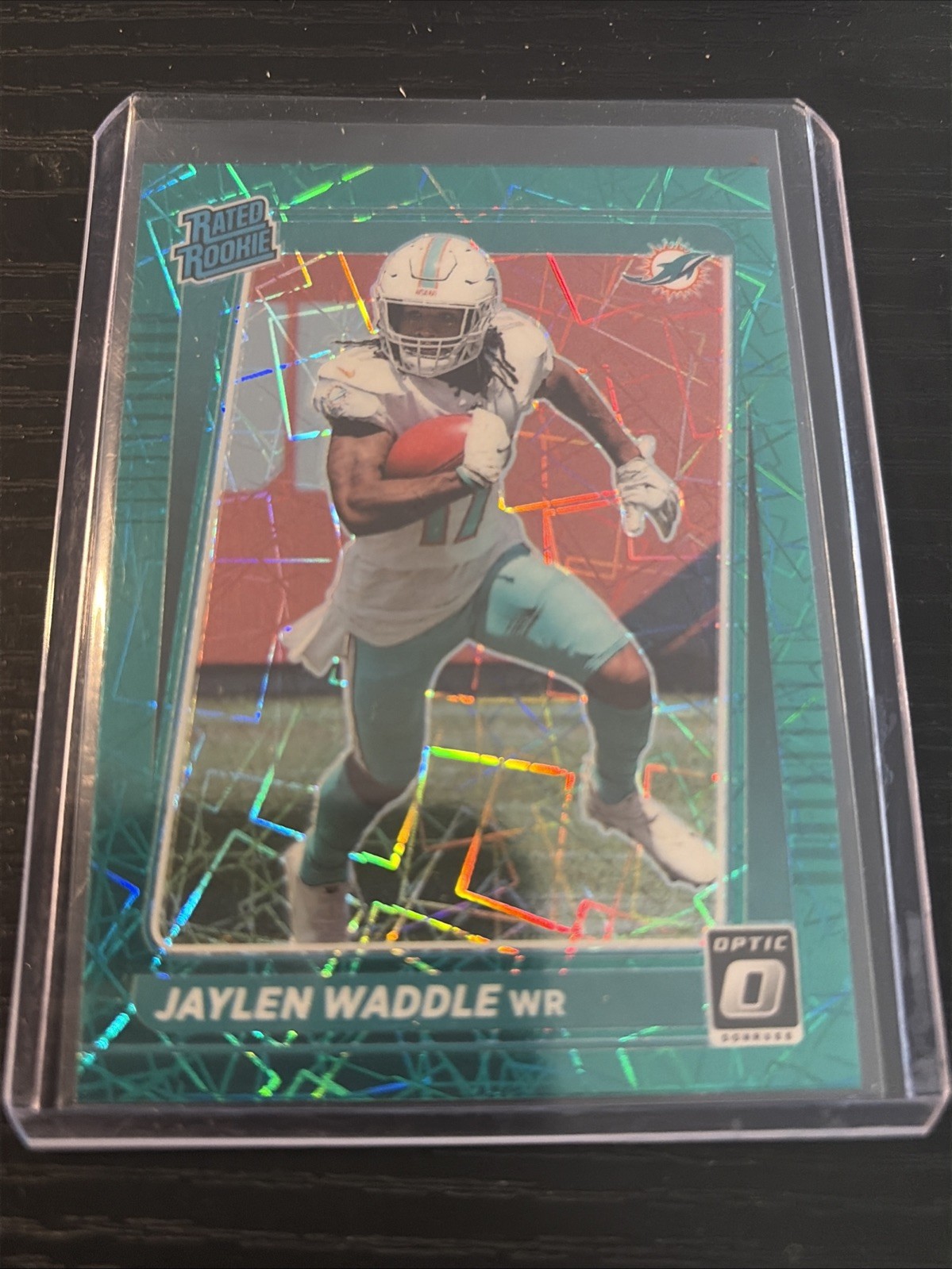 Jaylen Waddle Panini Donruss Optic #208 Green Velocity