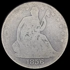 1856 Seated Liberty Silver Half Dollar
