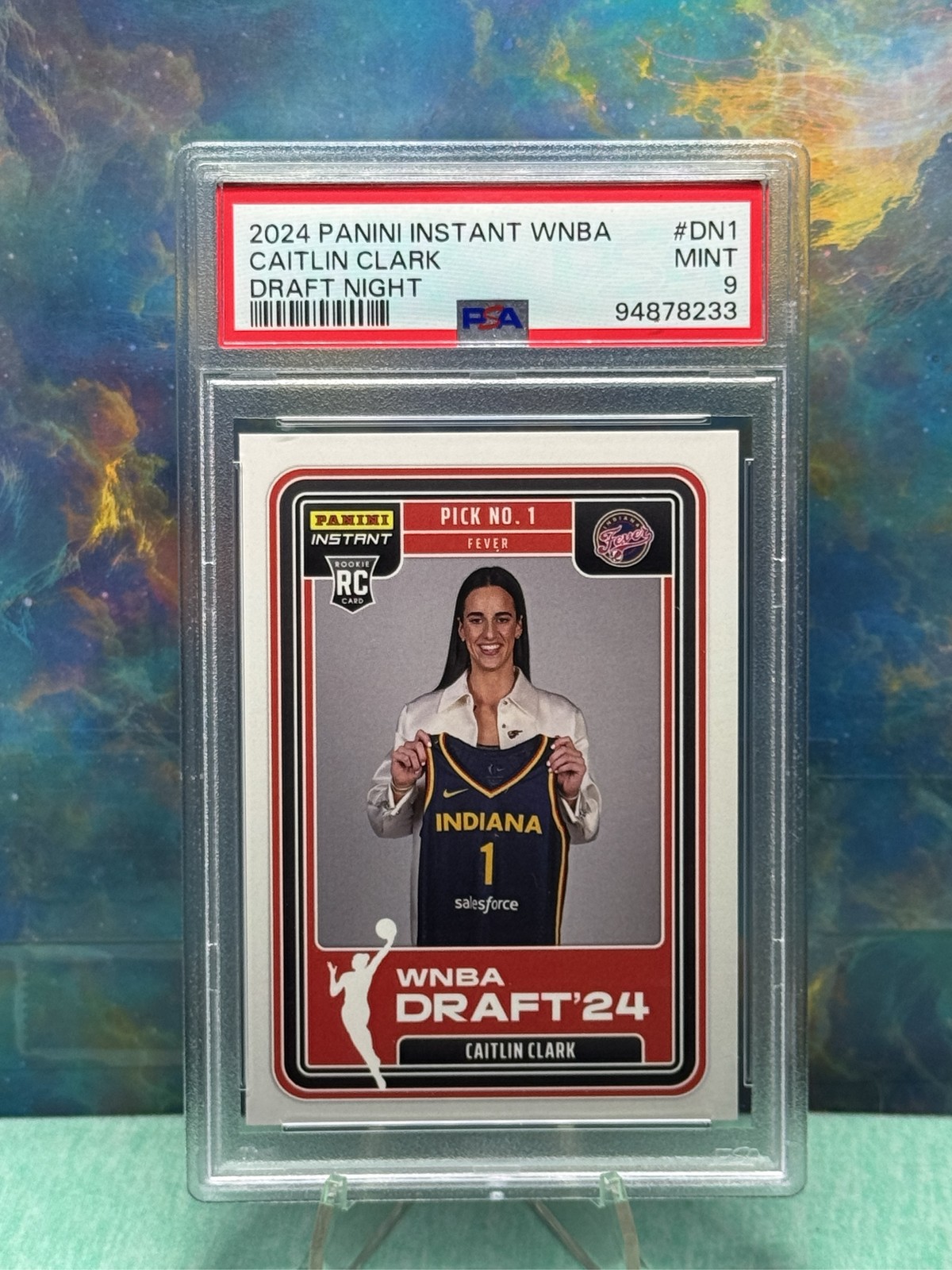 2024 Panini Instant Caitlin Clark #DN1 Draft Night RC Rookie PSA 9 WNBA Fever