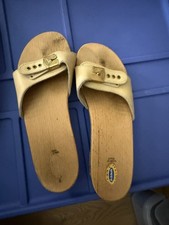 Dr Scholls Vintage Wooden Exercise Sandals Italy Size 8