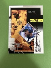 1998 Upper Deck Highlights Wild Card Sammy Sosa #528 Checklist Autographed