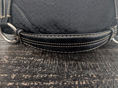 Vintage Coach 1463 Signature Soho Satchel Shoulder Handbag Black Canvas - Picture 10 of 12