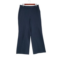 Quince Ultra-Stretch Ponte Trouser Navy Blue Womans Size 12 Office 