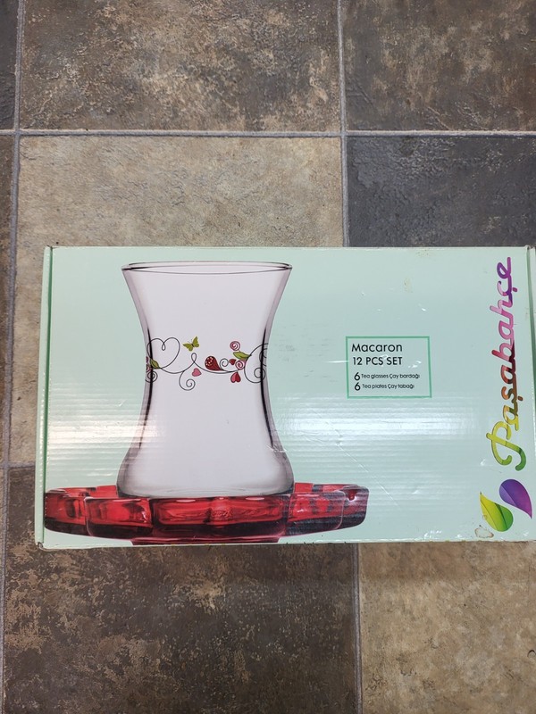 Brand New Macaron 12 Piece Tea Set From Turkey Pasabahce