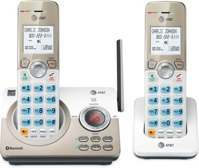 AT&T DL72219 DECT 6.0 2-Handset Cordless Phone for Home with Connect to Cell