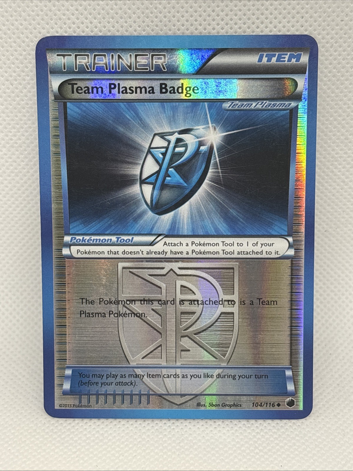 Pokemon - Team Plasma Badge - 104/116 - Uncommon - Reverse Holo - Plasma Freeze 
