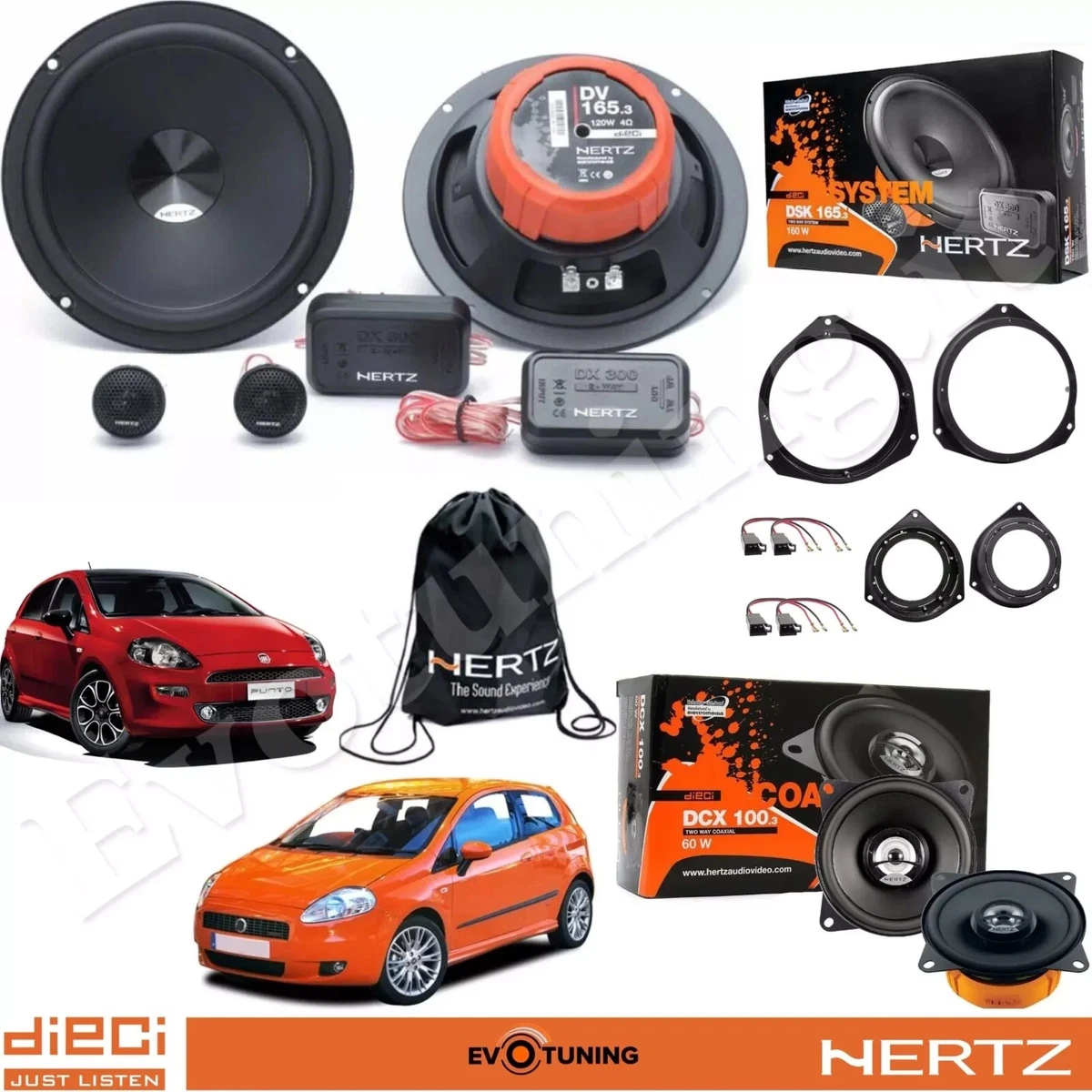 Hertz LINEA UNO K165 Kit Altoparlanti 2 Vie 165 Mm + Supporti Per PEUGEOT Expert (2007-) Anteriore - 3