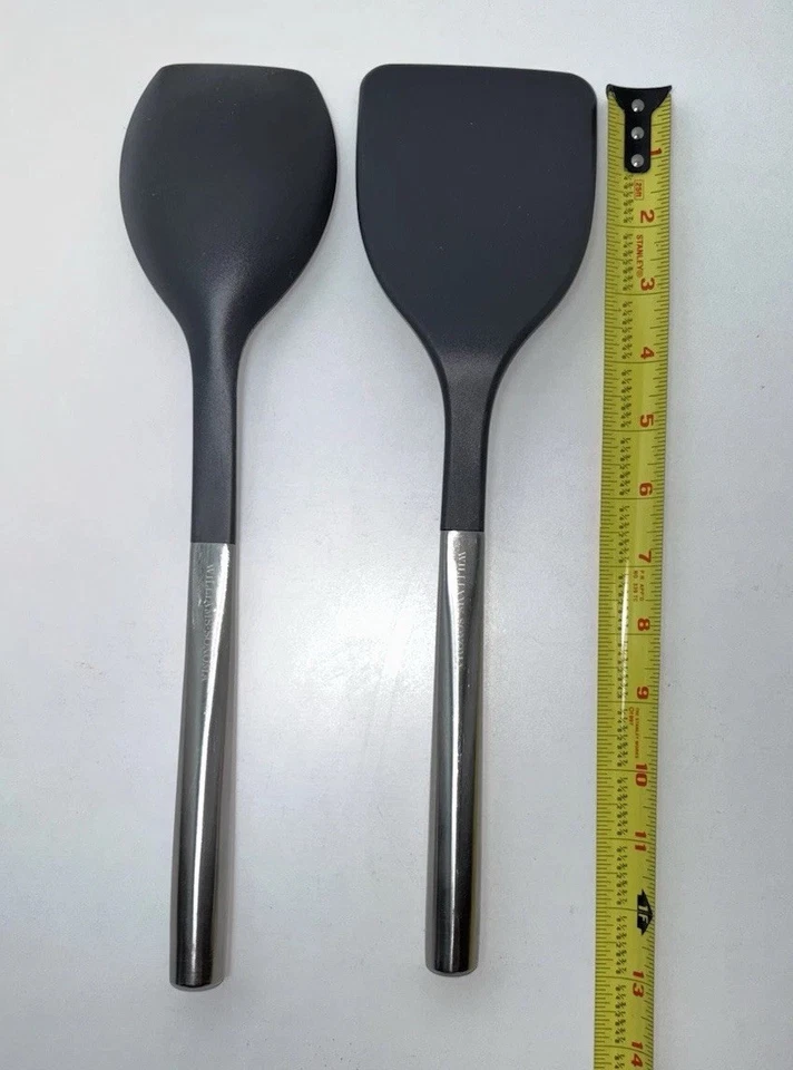 WILLIAMS SONOMA Signature Nonstick Spatula Turner & Sauté Spoon Stainless Steel - Image 4 of 4