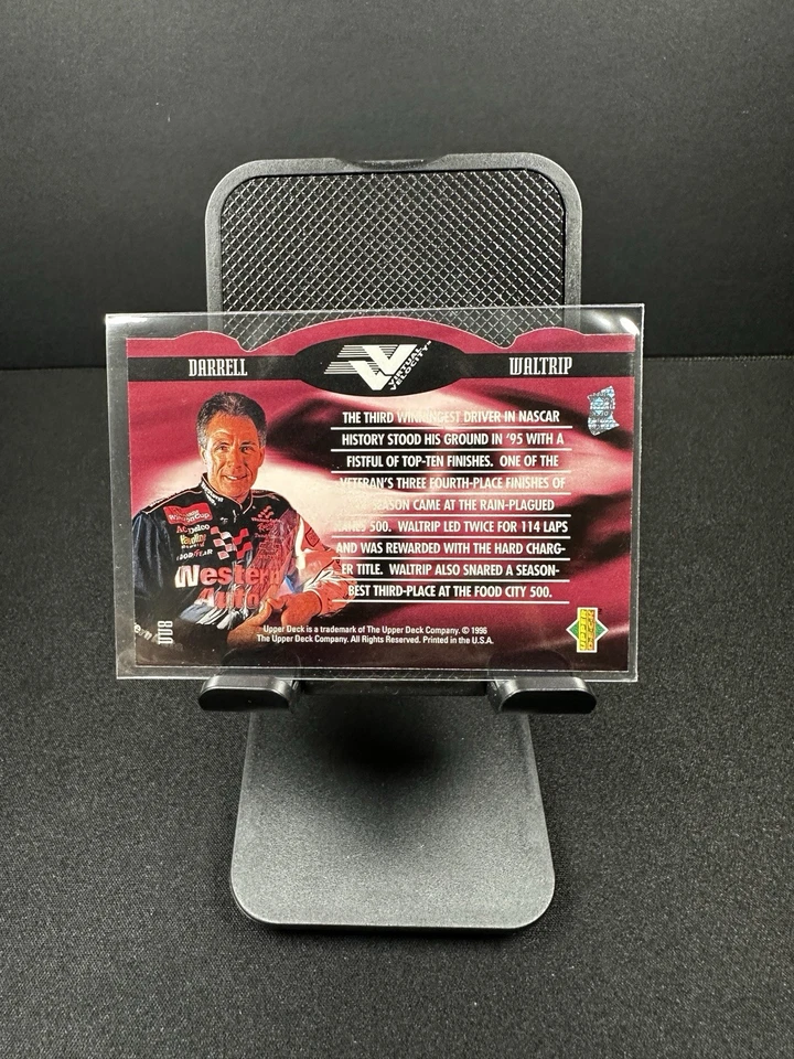 1996 Upper Deck Darrell Waltrip #VV8 Virtual Velocity - Die-Cut - NASCAR - Image 2 of 2