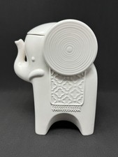 Jonathan Adler for Partylite White Ceramic Elephant Candle Holder with Candle