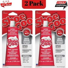 2 Pack Eclectic Shoe Goo Adhesive Glue Shoe Repair Clear 3.7 fl. oz