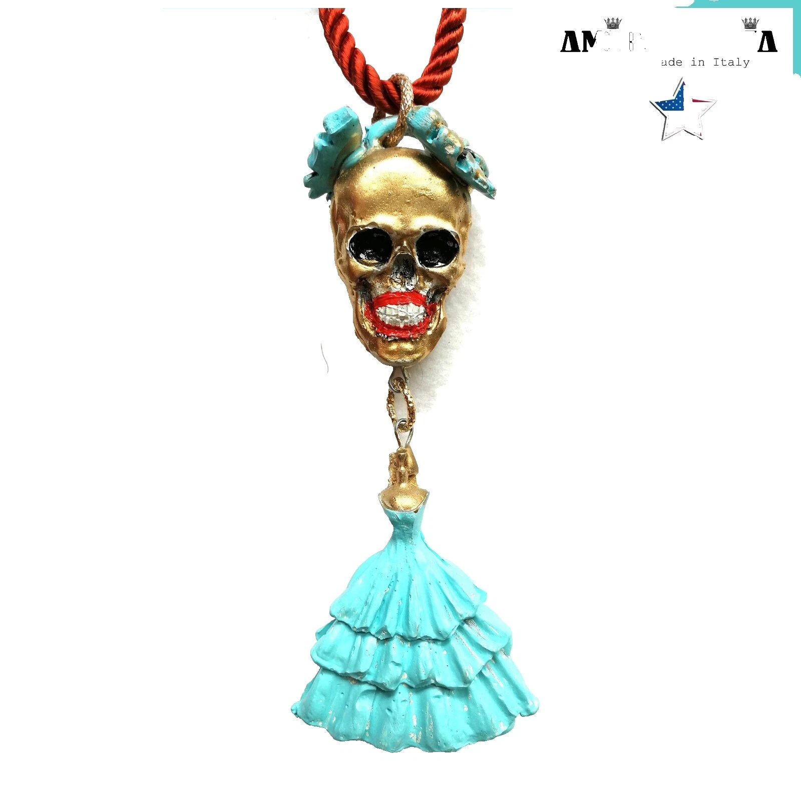 Esqueletos e Caveiras de renda preta Fashion Colares e pingentes