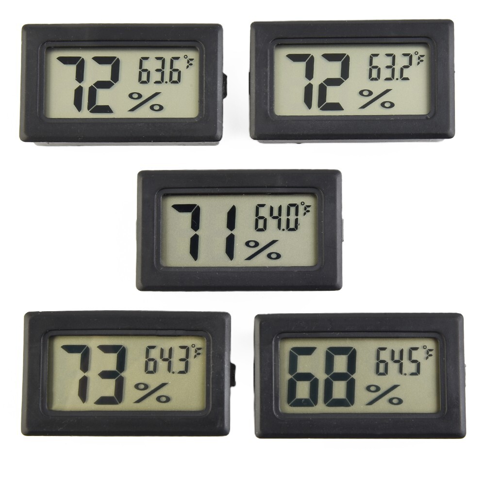 Indoor Temperature Fahrenheit Thermometer 5 Pack Mini Digital