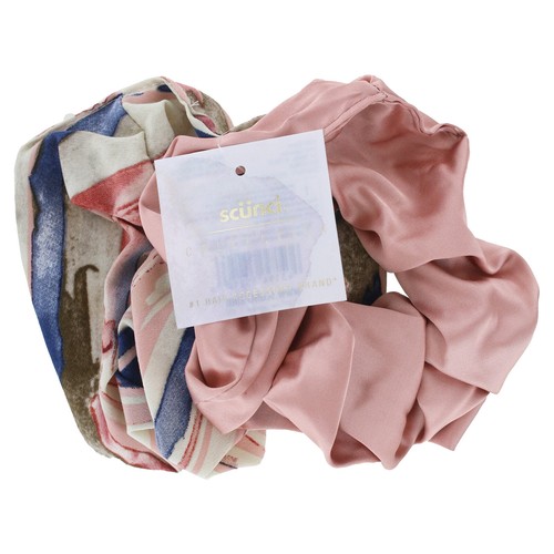 Scunci Collection Jumbo Hair Scrunchies, Assorted Colors, 2-Pieces - 第 1/2 張圖片