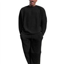 Mens Jogging Tracksuit 2 Piece Suit Casual Pant Sports Sweatshirt Sweatsuit Set