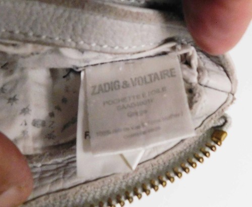Pochette multi scomparto Zadig & Voltaire in pelle grigio tortora - Foto 7 di 7