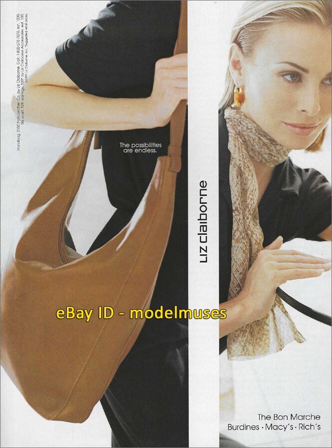vintage LIZ CLAIBORNE Accessories 1-Page Magazine PRINT AD 1997 NIKI TAYLOR