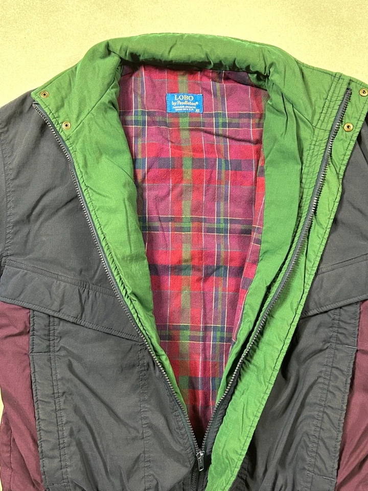 Chaqueta cortavientos Lobo by Pendleton para hombre talla XL azul nailon manga larga cremallera completa Foto 2 de 4