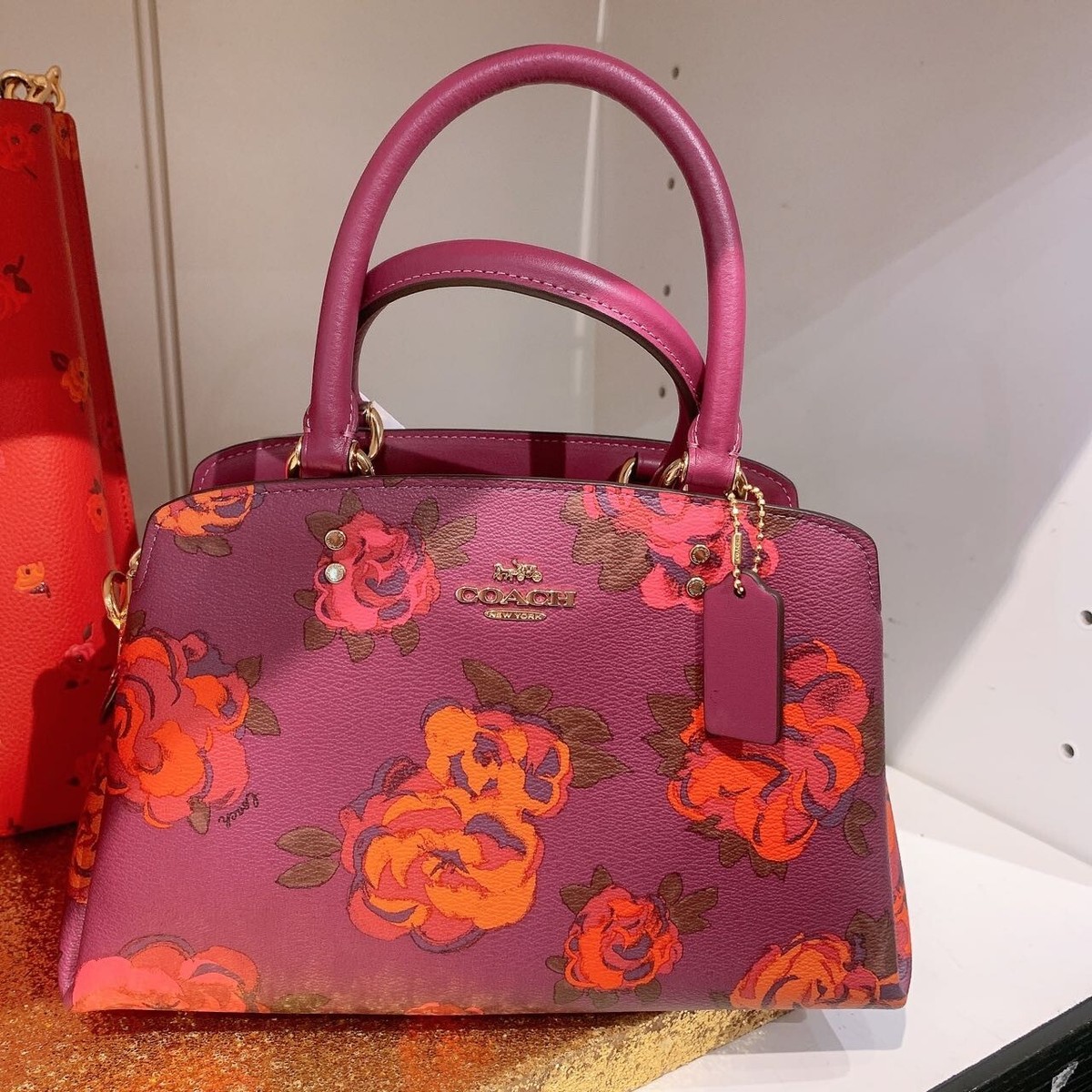 NWT Coach Mini Lillie Carryall With Jumbo Floral Print CF327 | eBay