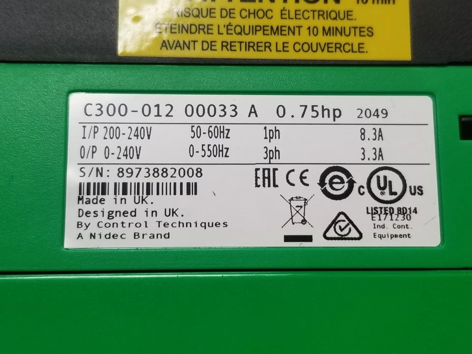 CONTROL TECHNIQUES - C300-01200033A10101AB100 - Commander C300 Series - Image 4 of 4