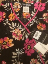 Scrubs Runway by Cherokee Scrubs Mock Wrap Top - Mixed Petals RW601 MXPT Size S