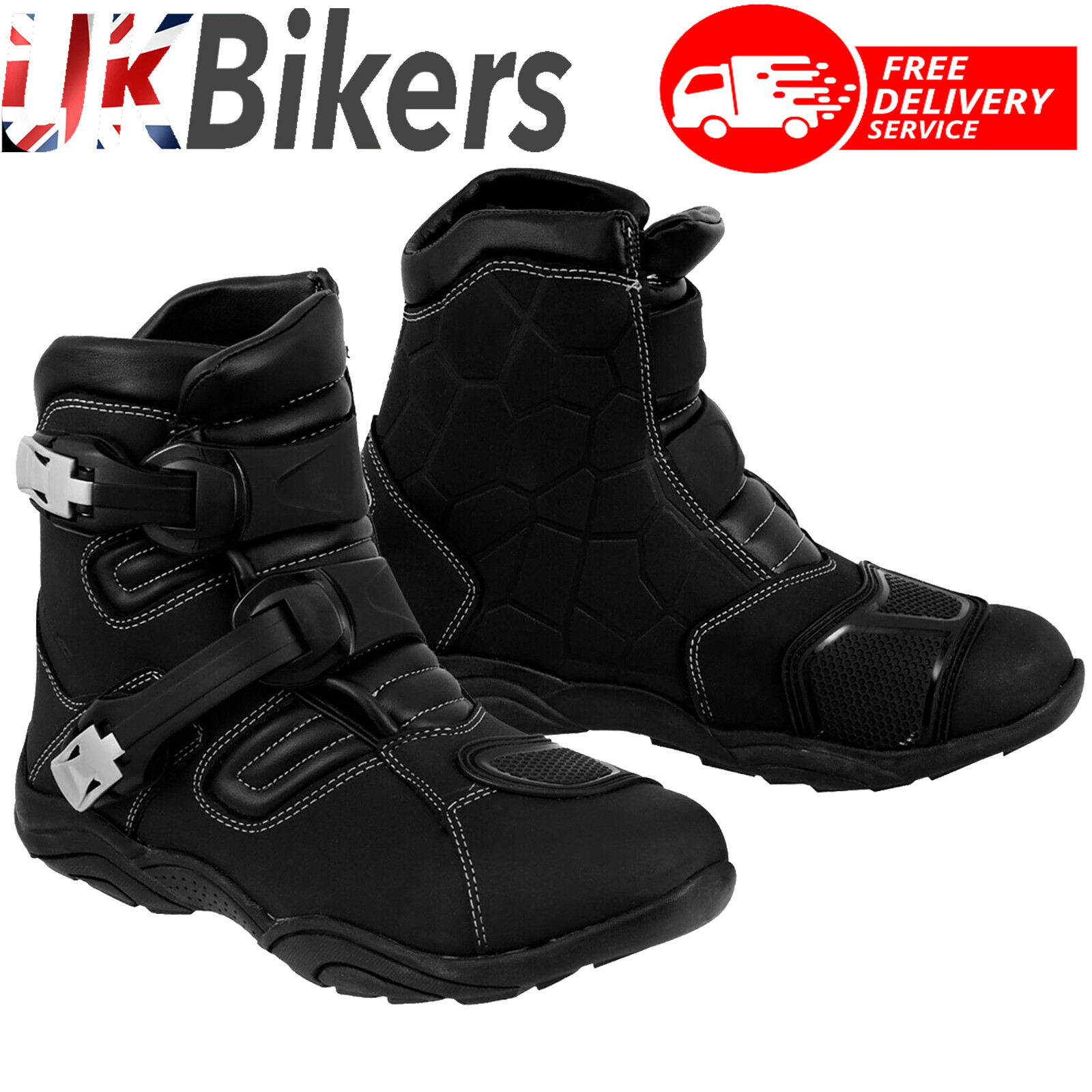 Men Motorcycle Touring Boots Motorbike Riding Armoured Waterproof
