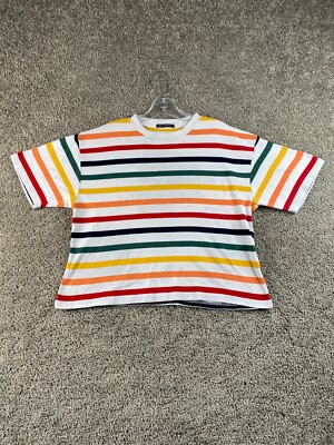 Brandy Melville Shirt Womens Multicolor Cropped Cotton Made In Italy  Ladies