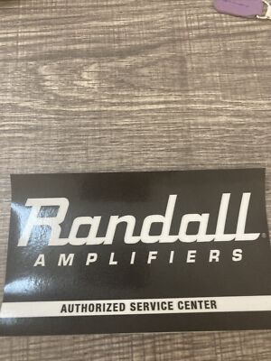 New Randall Amplifiers Authorized Service Center Window Decal Sticker