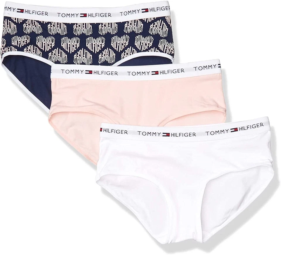 Tommy Hilfiger 253133 niñas pequeñas y grandes paquete de 3 Ropa interior hipster talla L 12-14 años Foto 2 de 2