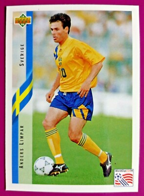 LIMPAR ,SWEDEN-N.69-WORLD CUP USA 94 COLLECTIBLE CARD DELLA UPPER D.E.C.K.