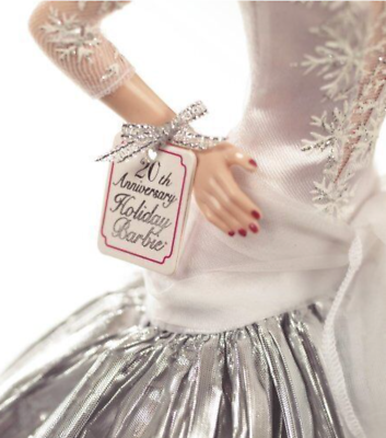 2008 Holiday Barbie Doll Collector Edition | 20th Anniversary Silver Snowflake Gown | 12 Inches Tall