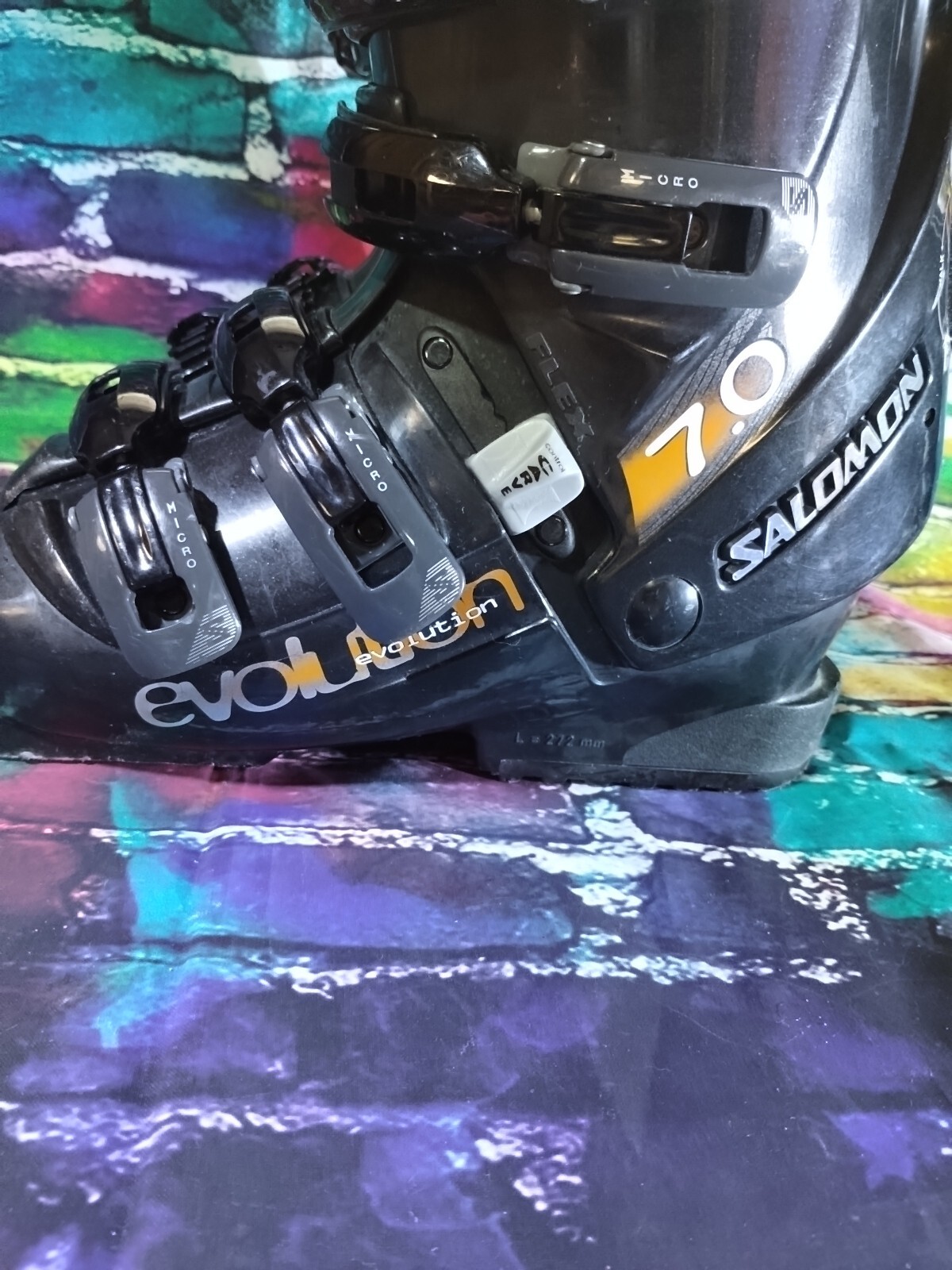 Salomon Evolution 7.0 Ski Boots Black Size 6 US 23.5 Mondopoint 272mm