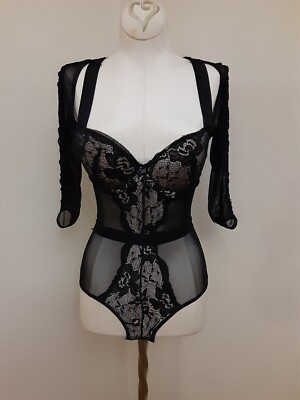 Womens Ex Small Sexy Body Suit Lingerie Intimates Collection Unbranded  Black /