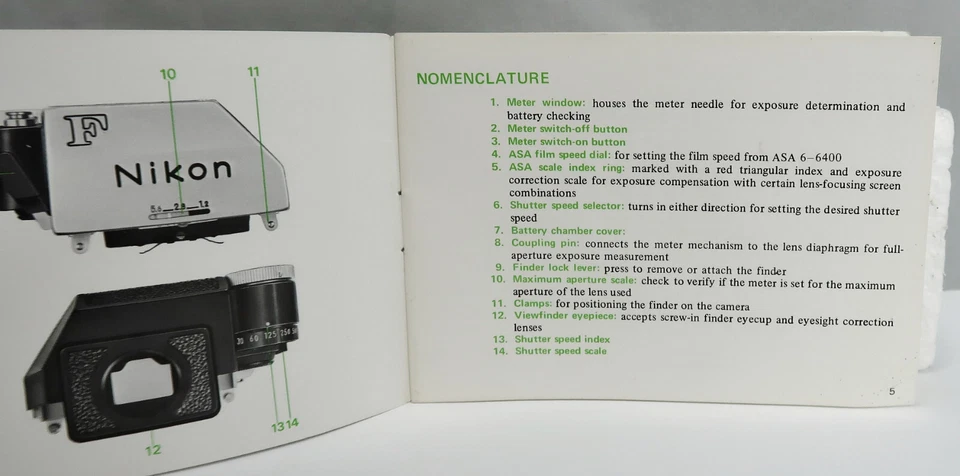 Nikon Photomic FTN Finder Manual de instrucciones Muy buen estado Foto 3 de 4
