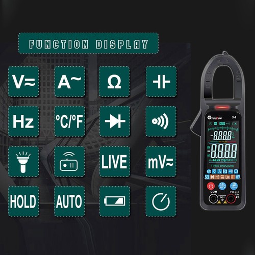 Digital Clamp Meter Color Large Screen Full Function AC Voltage Smart Multimeter - Picture 6 of 11