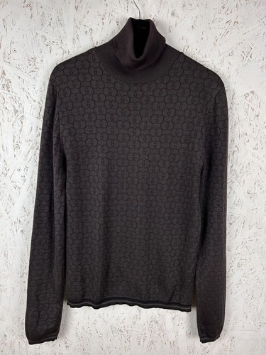 Tom Ford, Maglione vintage anni 90 Tom Ford Gucci seta lana GG web monogramma taglia M
