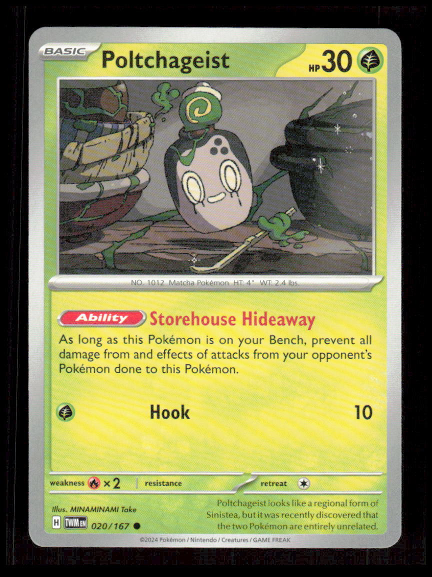Poltchageist 020/167 SV06: Twilight Masquerade Pokemon tcg Card CB-1-9-D-17