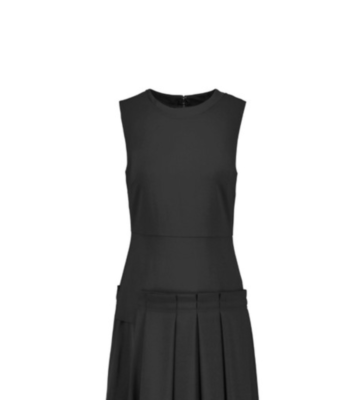 DKNY PLEATED STRETCH WOOL DRESS LAYERED BLACK $600 08 MINI TUNIC | eBay